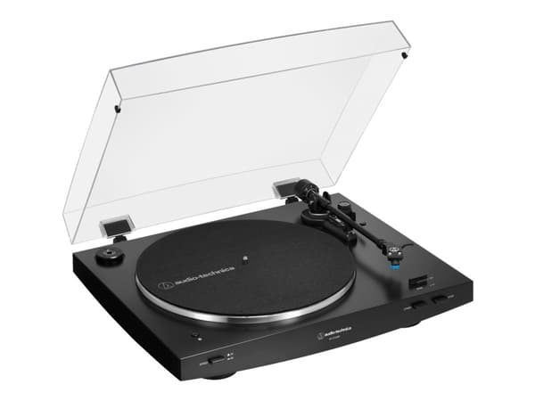 Audio-Technica AT-LP3XBTBK, Hihnakäyttöinen levysoitin, Täysin automaattinen, Musta, Alumiini, 33 1/3,45 RPM, DC-moottori