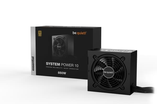 be quiet! System Power 10 - Strømforsyning (intern) - ATX12V 2.52 - 80 PLUS Gold - AC 200-240 V - 850 watt - svart