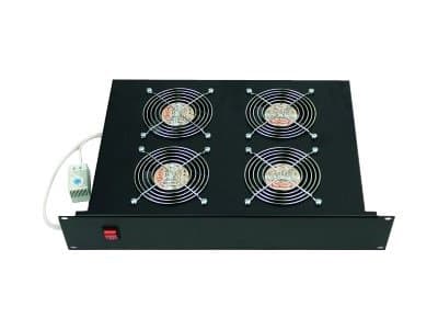 Triton - Systemviftebrett - med 4 kjølevifter - AC 230 V - RAL 7035 - 2U