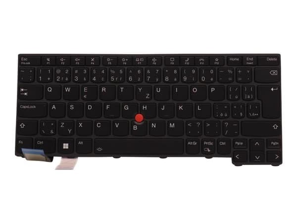 Lite-On - Ersättningstangentbord för bärbar dator - med Trackpoint - bakgrundsbelyst - tjeckisk/slovakisk - svart - för ThinkPad L13 Gen 3 21B3, 21B4