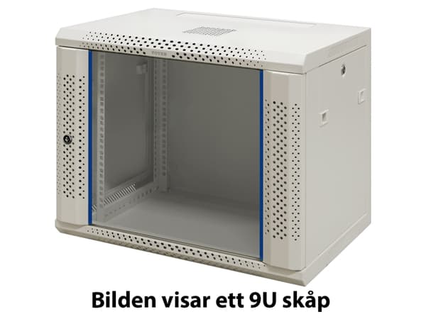 19" wall cabinet TOTEN, 12U, 600x450, glass door, baltas / WS64126000/ 19-W6412V