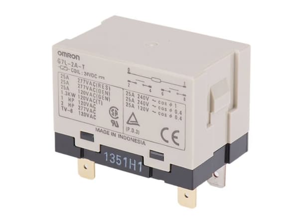 Omron G7L2AT24DC Powerrelæ 24 V/DC 25 A 2 x sluttekontakt 1 stk Bag