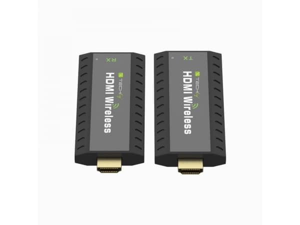 Techly IDATA HDMI-WL53, 1920 x 1080 piksler, AV-sender og -mottaker, 50 m, Trådløs, Sort, HDCP
