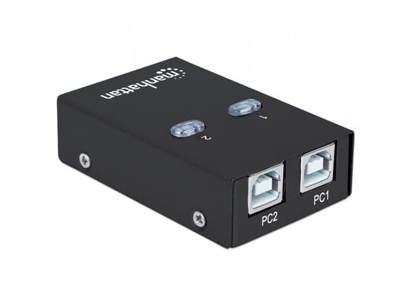 Manhattan 162005, USB 2.0, USB Typ B, 480 Mbit/s, Vit, Akrylnitrilbutadienstyren (ABS), 1,5 m, FCC CE RoHS WEEE