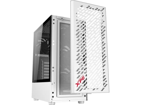 XPG VALOR AIR - Mid tower - ATX - genomskinlig sidopanel (härdat glas) - ingen strömförsörjning - vit - USB/Audio/Mic