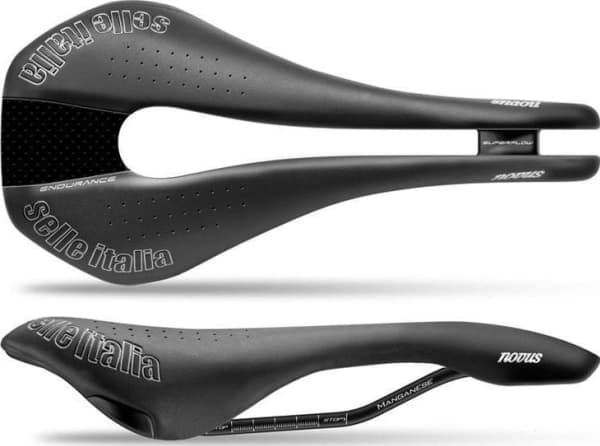 Selle Italia Siodło SELLE ITALIA NOVUS SUPERFLOW ENDURACE TM S (id match - S3) manganese tube 7, duro-tek, svart (NEW)