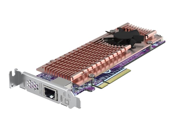 QNAP QM2-2P410G2T - Lagringskontroller med 2 x 10GBASE-T-porter - M.2 - PCIe 4.0 x4 (NVMe) - lav profil - PCIe 4.0 x8 - for QNAP TDS-h2489FU-4309Y-64