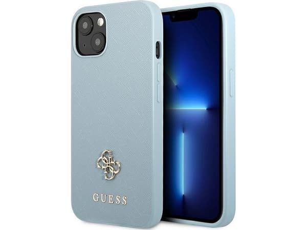 Guess GUHCP13MPS4MB iPhone 13 / 14 / 156.1"blue hardcase Saffiano 4G Small Metal Logo