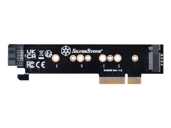 Silverstone ECM28, PCIe, USB 3.2 Gen 1 (3.1 Gen 1), Hankjønn, SATA, Sort, PC