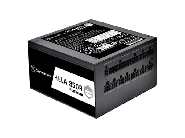 SilverStone HELA 850R Platinum - Strømforsyning (intern) - Cybenetics Platinum, PCIe 5.0, fully modular - ATX12V 3.0/ EPS12V/ PS/2 - AC 100-240 V - 8