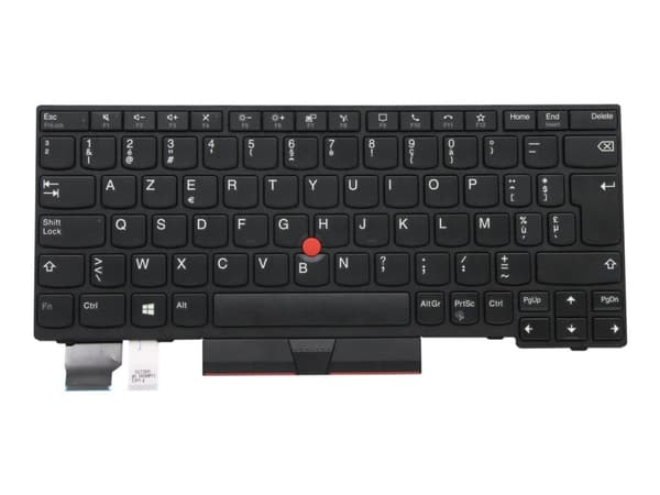 Lite-On - Ersättningstangentbord för bärbar dator - med Trackpoint, UltraNav - AZERTY - belgisk - svart - FRU - för ThinkPad L13 Gen 2; L13 Yoga Gen