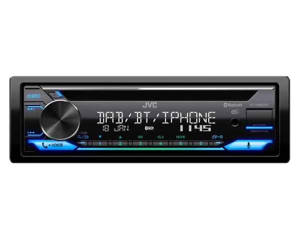 JVC KD-DB922BT, Musta, 1 DIN, 200 W, 7.1 kanavaa, 50 W, CD, CD-RW