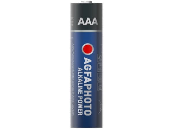 AgfaPhoto 110-819938, Engangsbatteri, AAA, Alkalinsk, 1,5 V, 24 stykker, Sort, Blå, Rød, Hvit
