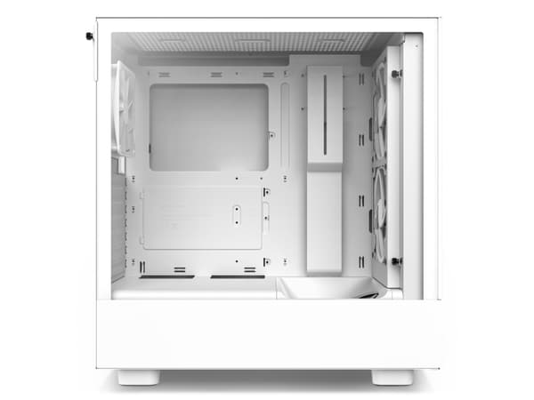 NZXT H series H5 Flow - Mid tower - utvidet ATX (E-ATX) - sidepanel med vindu (herdet glass) - ingen strømforsyning - hvit - USB/lyd