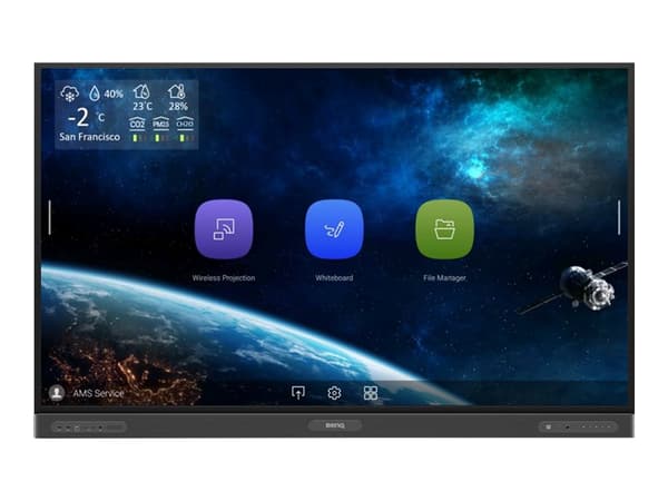 BenQ Pro Series RP8603 - 86" Diagonal klass LED-bakgrundsbelyst LCD-skärm - interaktiv - med pekskärm (multitouch) - 4K UHD (2160p) 3840 x 2160 - Dir Svart