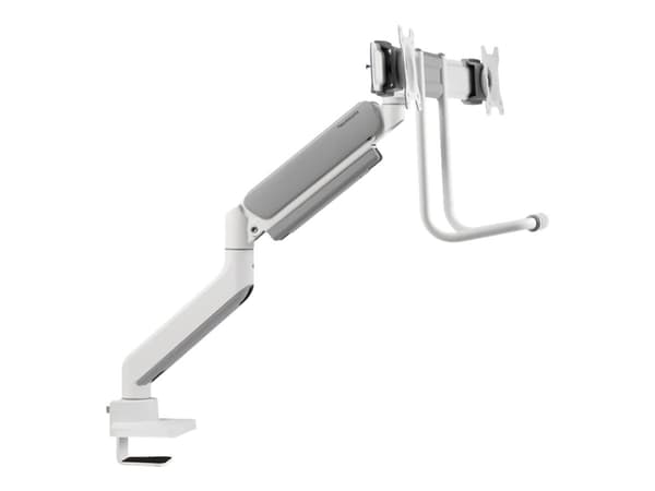 Neomounts DS75-450WH2 - Monteringssats (vridbar arm, öppningsring, övre fästklämma) - fullständig rörelse - för 2 LCD-bildskärmar - vit - skärmstorle