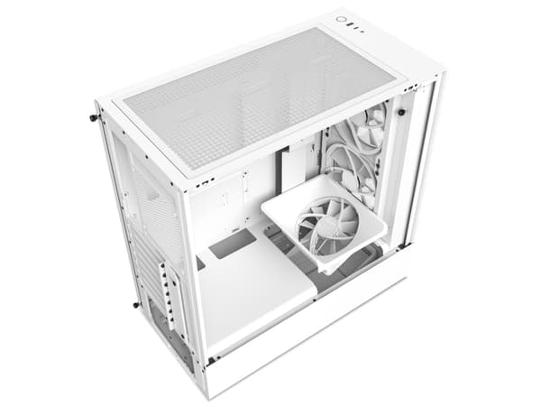 NZXT H series H5 Elite - Mid tower - utökad ATX - genomskinlig sidopanel (härdat glas) - ingen strömförsörjning - vit - USB/ljud