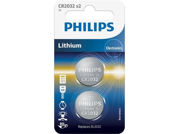 Philips Minicells CR2032P2 - Batteri 2 x CR2032 - Li - 210 mAh