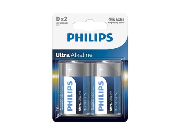 Philips ExtremeLife+ LR20E2B - Batteri 2 x D - Alkalisk