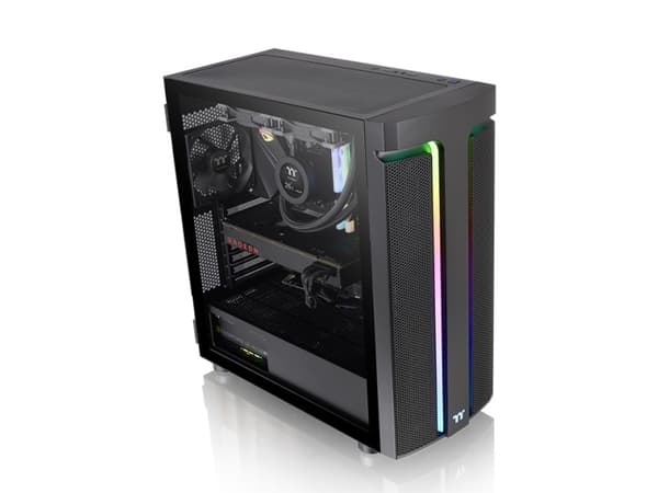 Thermaltake H Series H590 TG ARGB - Mid tower - utvidet ATX (E-ATX) - sidepanel med vindu (herdet glass) - ingen strømforsyning (PS/2) - svart - USB/