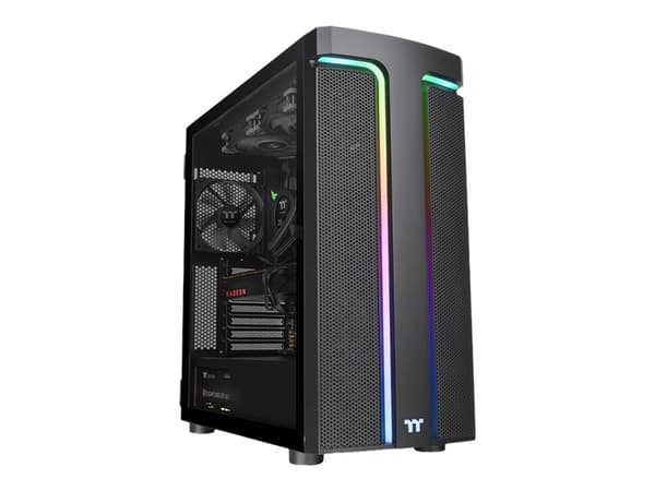 Thermaltake H Series H590 TG ARGB - Mid tower - utvidet ATX (E-ATX) - sidepanel med vindu (herdet glass) - ingen strømforsyning (PS/2) - svart - USB/ Sort