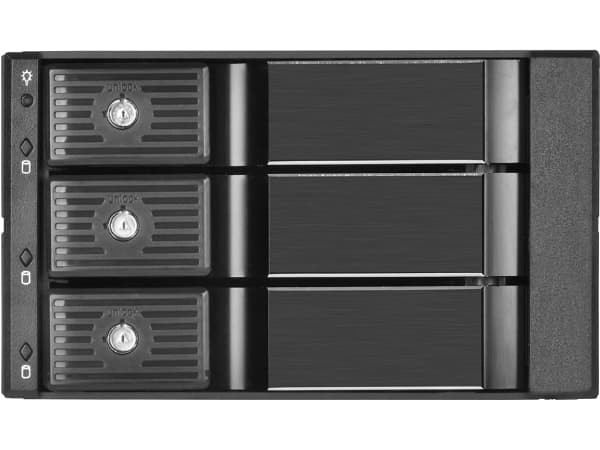 SilverStone SST-FS303-12G 3,5" eksternt kabinett, 3-bay - svart