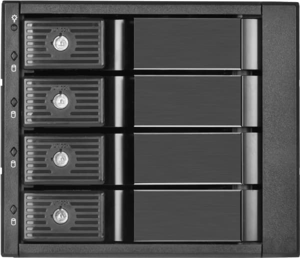 SilverStone SST-FS304-12G 3,5" eksternt kabinett, 4-bays - svart
