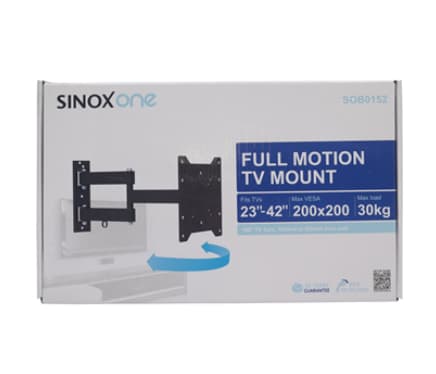 Sinox One SOB0152 - Monteringssett (leddarm, adapterplate) - for flatpanel - svart - skjermstørrelse: 23"-42"