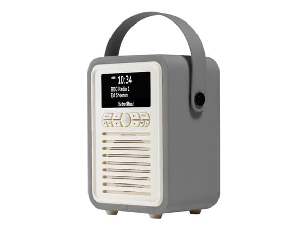 ViewQuest Retro Mini - Bærbar DAB-radio - 5 watt - grå