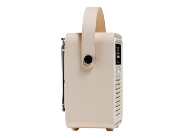 ViewQuest Retro Mini - Bærbar DAB-radio - 5 watt - kremfarget