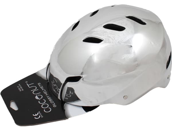 Coconut Glossy Helmets Sølv Cykelhjelm, Medium