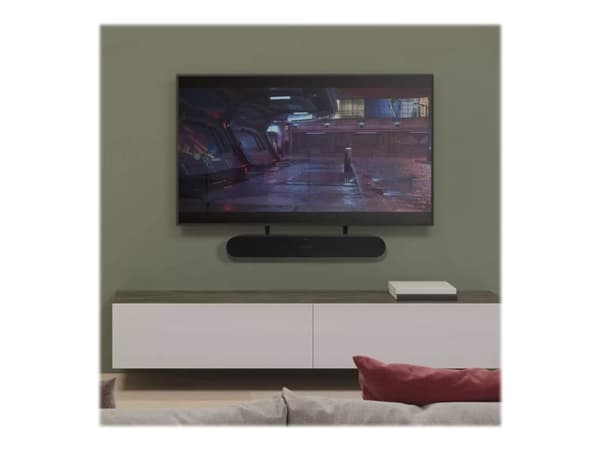 Flexson - Monteringskomponent (TV mount attachment) - för soundbar - höggradigt stål - svart - skärmstorlek: 40"-80" - för Sonos Ray