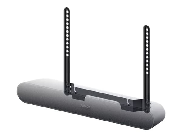 Flexson - Monteringskomponent (TV mount attachment) - för soundbar - höggradigt stål - svart - skärmstorlek: 40"-80" - för Sonos Ray Svart