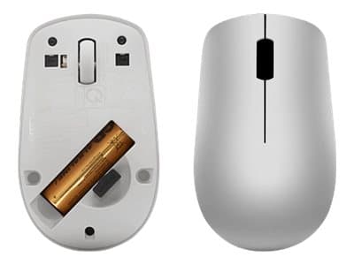 Lenovo 530 Wireless Mouse - Mus - höger- och vänsterhänta - optisk - 3 knappar - trådlös - 2.4 GHz - trådlös USB-mottagare - platinagrå