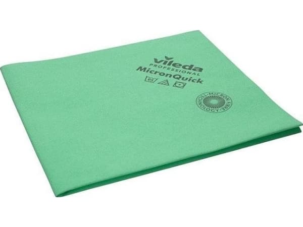 Microfiberklud r-MicronQuick 40x38cm Svanemærket grøn 70% genbrugsplast,5 stk/pk