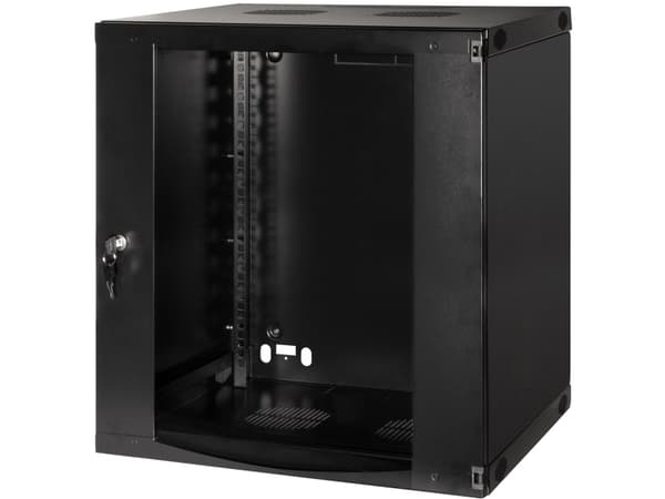 LogiLink - Skap - veggmonterbar - mørk grå, RAL 7021 - 12U - 19"