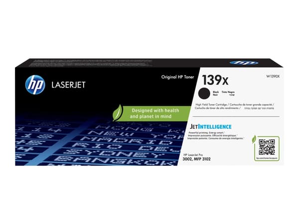 HP 139X - Høy ytelse - svart - original - LaserJet - tonerpatron (W1390X) - for LaserJet Pro 3001dw, 3001dwe, 3002dn, 3002dw, 3002dwe, 3003dw