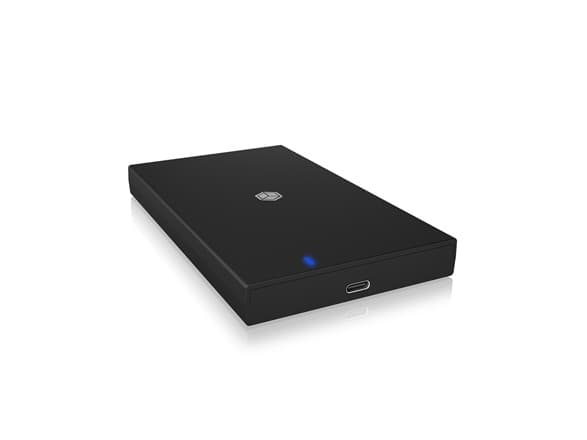 ICY BOX IB-200T-C3, SSD-kabinett, 2.5", SATA, Serial ATA II, Serial ATA III, 6 Gbit/s, USB-tilkobling, Sort