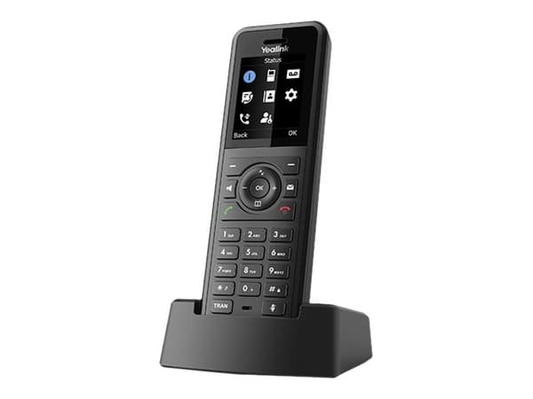 Yealink W57R - Trådløst ekstra håndsett med anrops-ID - DECT - treveis anropskapasitet - svart Sort