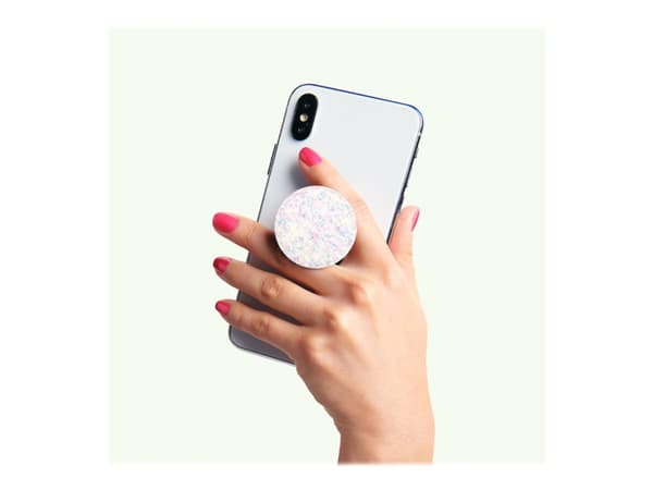 Popsockets 2 Iridescent Confetti White 803751 telefonholder og stativ - premium