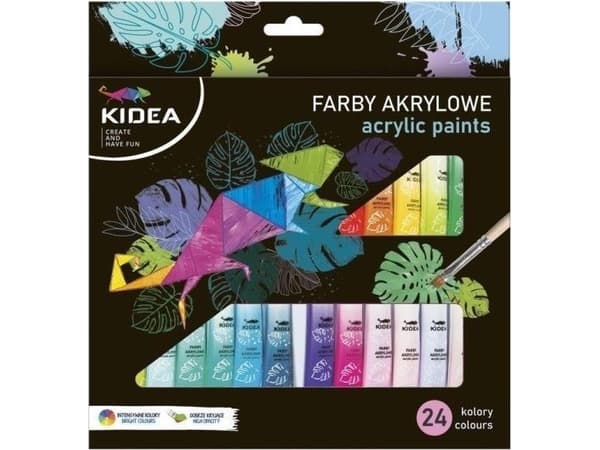 Derfor Farby akrylowe 24 farger Kidea