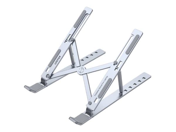 UNITEK OT155SL, Ställ till bärbara datorer, Silver, Gjuten aluminium, 13 - 41°, 147,5 mm, 240 mm Silver