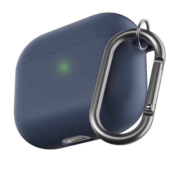 KeyBudz - PodSkinz HyBridShell Series Keychain Case - Premium hard shell triple layer case for your Airpods 3 (Color: Midnight BlueBlue)