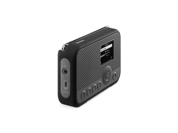 Internet bordradio Sangean WFR-39 Internet, DAB, FM Spotify, Vækkefunktion, genopladelig Grå, Sort