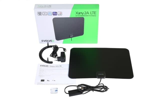 Evolveo Xany 2A LTE, Innendørs, Sort, 45 dB, DVB-T, DVB-T2, UHF, VHF, IEC