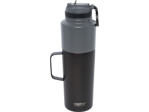 Asobu Asobu Twin Pack Bottle with Mug black, 0.9 L + 0.6 L