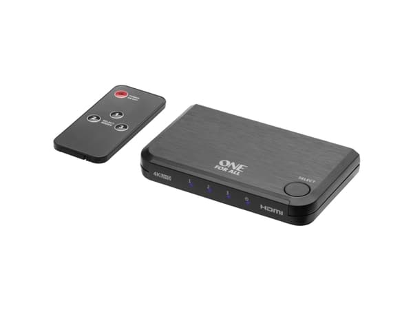 One For All SV 1632, HDMI, Sort, 60 Hz, 1920 x 1080 (HD 1080), 3840 x 2160, 3840 x 2160 piksler, 4K Ultra HD