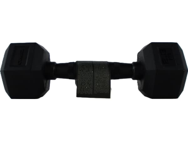 Gummibelagt hex-håndvægt 1 x 2,5 kg
