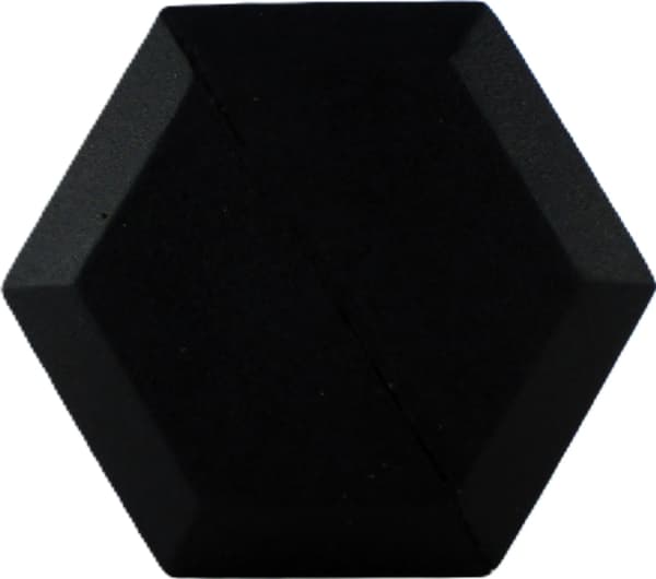 Gummibelagt hex-håndvægt 1 x 2,5 kg