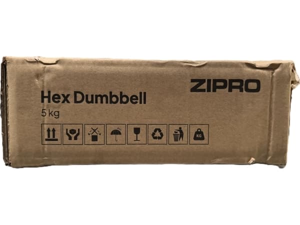 HEX håndvægt med gummibelægning 1 x 5 kg